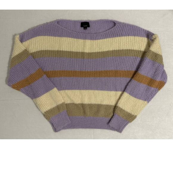 Lumiere Pastel Large Striped Soft Sweater Size Large - Picture 5 of 5
